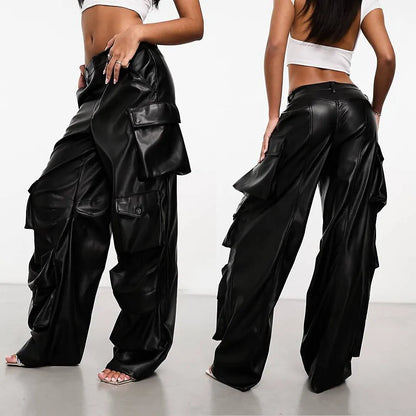 Trendy Women’s Cargo Flared Pants – Statement Streetwear by Subtle Ateliers